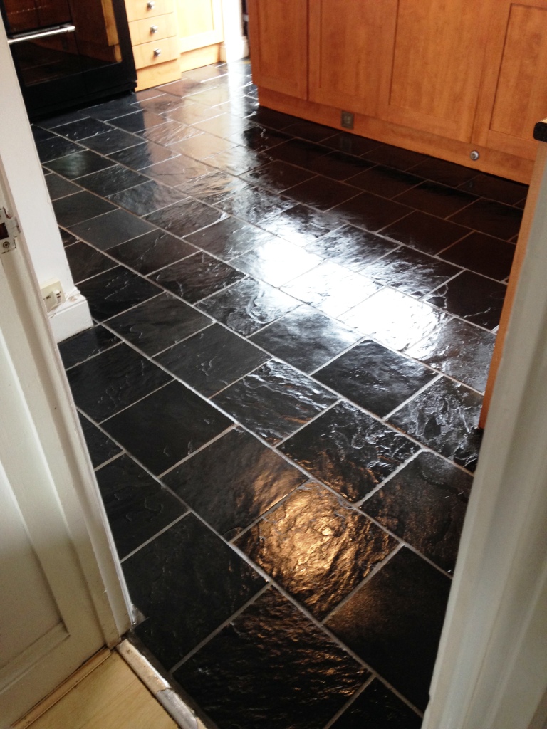 Slate floor after cleaning Pontypool