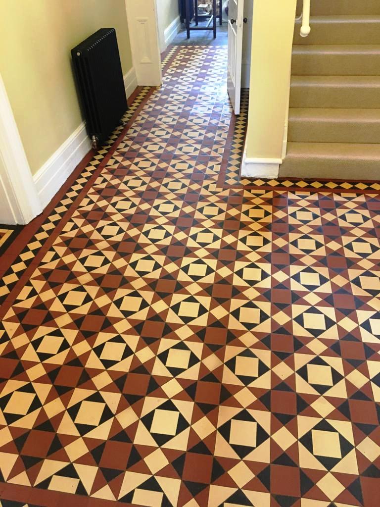 Victorian Tiled Hallway After Cleaning Abergavenny
