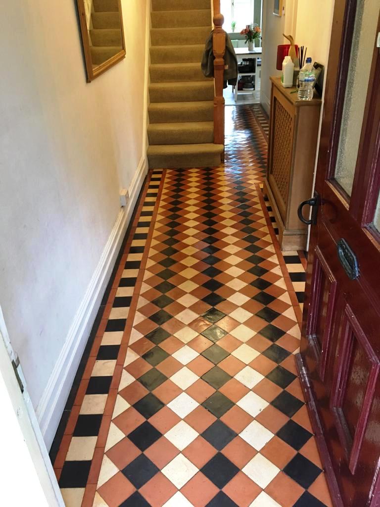 Victorian Tiled Hallway After Cleaning Abergavenny