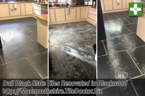 Dull Black Slate Tiles Before After Renovation Blackwood