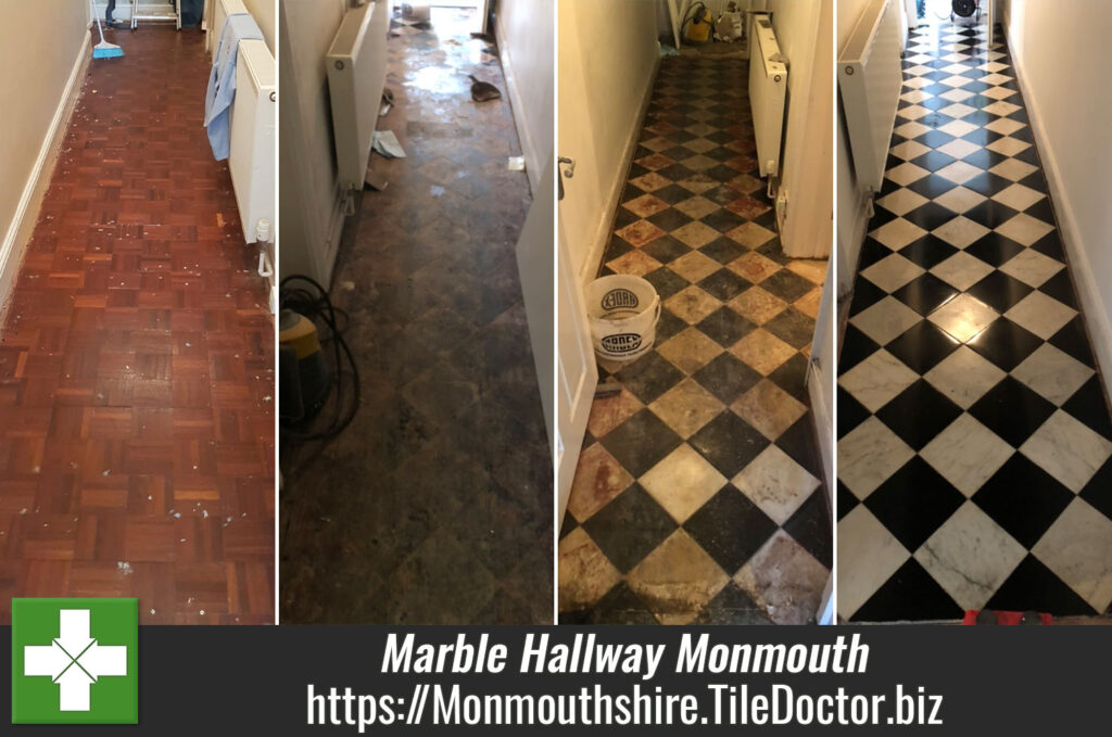 Parquet Covered Marble Floor Restoration Monmouth