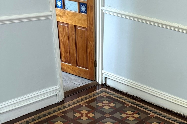 Victorian Tiled Dining Room Floor After Renovation Newport