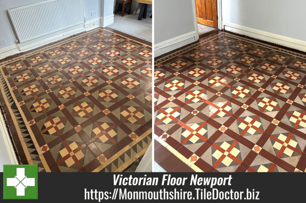 Victorian Tiled Dining Room Floor Restoration Newport